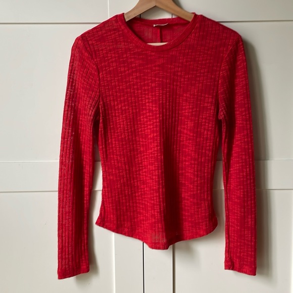 Free People Intimately Aura Layering Top Red Flame Small - Picture 2 of 8